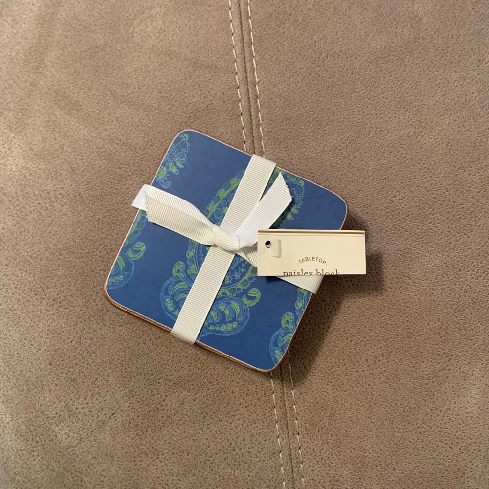 Paisley block coasters